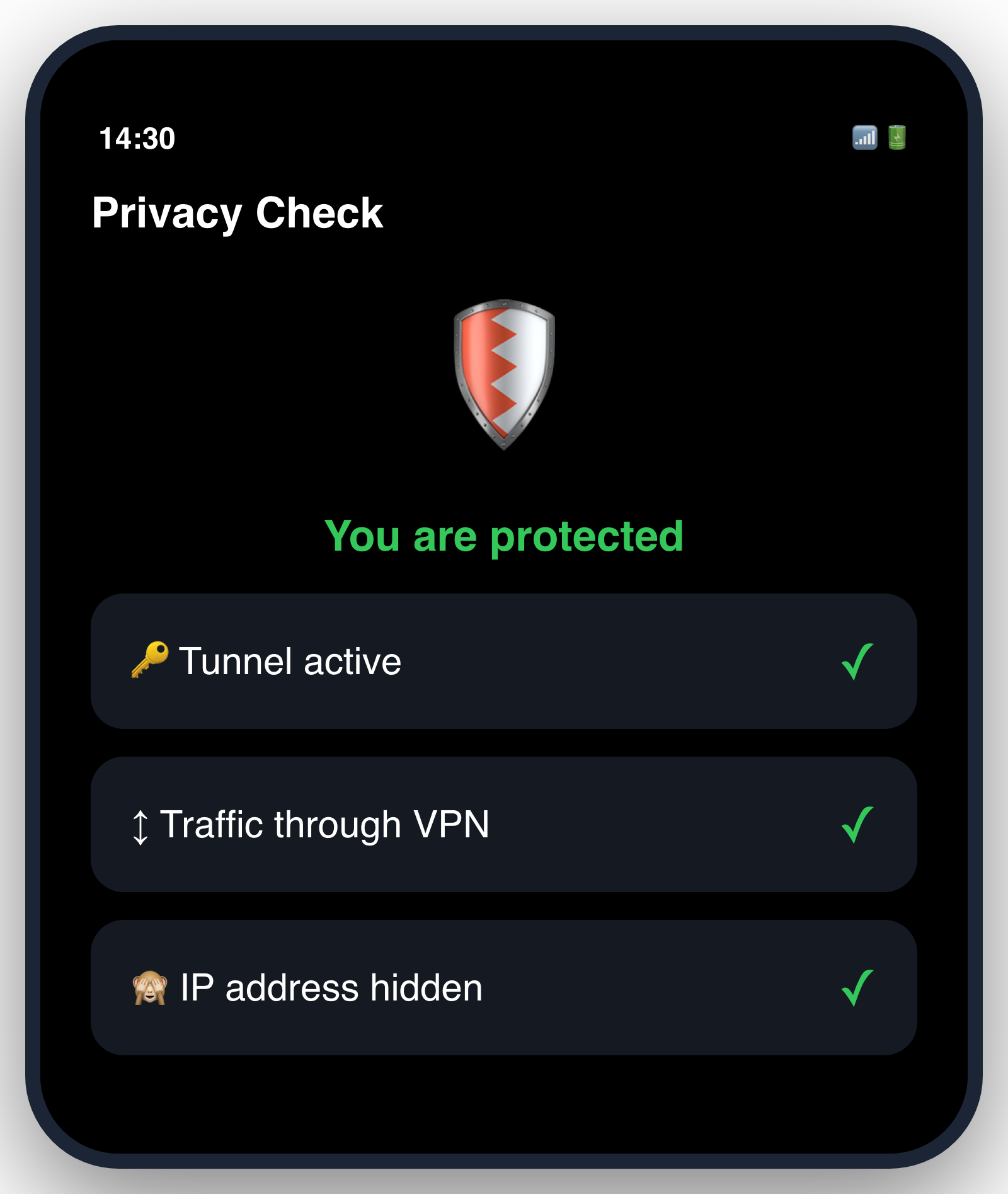 Privacy check